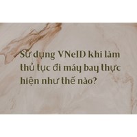 Sử dụng VNeID khi làm thủ tục đi máy bay thực hiện như thế nào?