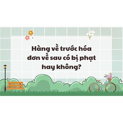 Hàng về trước hóa đơn về sau có bị phạt hay không?