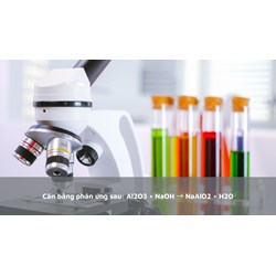 Cân bằng phản ứng sau: Al2O3 + NaOH → NaAlO2 + H2O