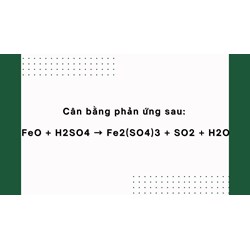 Cân bằng phản ứng sau: FeO + H2SO4 → Fe2(SO4)3 + SO2 + H2O