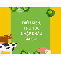 Điều kiện thủ tục nhập khẩu gia súc về Việt Nam