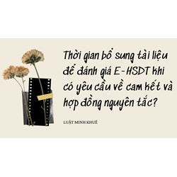 Thời gian bổ sung tài liệu để đánh giá E-HSDT khi có yêu cầu về cam kết và hợp đồng nguyên tắc?