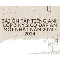 Bài ôn tập tiếng Anh lớp 3 học kì 2 có đáp án mới nhất