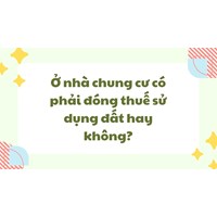 Ở nhà chung cư có phải đóng thuế sử dụng đất hay không?