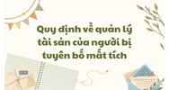 Quy định về quản lý tài sản của người bị tuyên bố mất tích