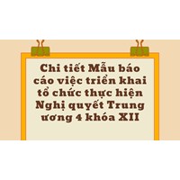 Chi tiết Mẫu báo cáo việc triển khai tổ chức thực hiện Nghị quyết Trung ương 4 khóa XII