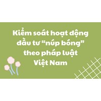 Kiểm soát hoạt động đầu tư “núp bóng” theo pháp luật Việt Nam