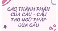 Các thành phần của câu - Cấu tạo ngữ pháp của câu