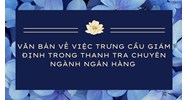Văn bản về việc trưng cầu giám định trong thanh tra chuyên ngành ngân hàng