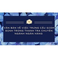 Văn bản về việc trưng cầu giám định trong thanh tra chuyên ngành ngân hàng