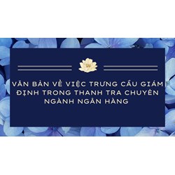 Văn bản về việc trưng cầu giám định trong thanh tra chuyên ngành ngân hàng