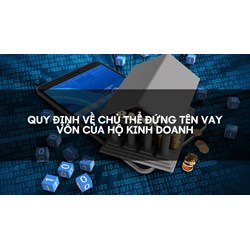 Quy định về chủ thể đứng tên vay vốn của hộ kinh doanh