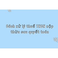 Cách xử lý thuế TNCN nộp thừa sau quyết toán