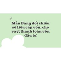 Mẫu Bảng đối chiếu số liệu cấp vốn, cho vay, thanh toán vốn đầu tư