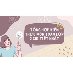 Tổng hợp kiến thức môn Toán lớp 2 chi ttiết nhất