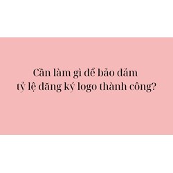 Cần làm gì để đảm bảo tỷ lệ đăng ký logo thành công