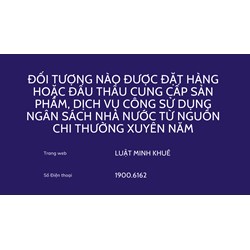 Đối tượng nào được đặt hàng hoặc đấu thầu cung cấp sản phẩm, dịch vụ công sử dụng ngân sách nhà nước từ nguồn chi thường xuyên năm