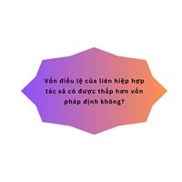 Vốn điều lệ của liên hiệp hợp tác xã có được thấp hơn vốn pháp định không?