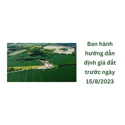 Chính sách ban hành hướng dẫn định giá đất quy định như thế nào?