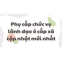 Phụ cấp chức vụ lãnh đạo ở cấp xã cập nhật mới nhất
