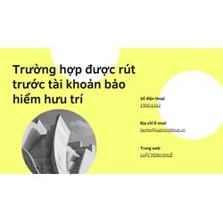 Trường hợp được rút trước tài khoản bảo hiểm hưu trí