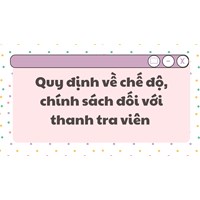 Quy định về chế độ, chính sách đối với thanh tra viên mới nhất