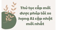 Thủ tục cấp mới được phép lái xe hạng A1 cập nhật mới nhất