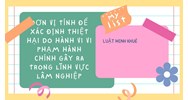 Đơn vị tính để xác định thiệt hại do hành vi vi phạm hành chính gây ra trong lĩnh vực lâm nghiệp