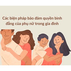 Các biện pháp bảo đảm quyền bình đẳng của phụ nữ trong gia đình