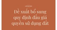 Đề xuất bổ sung quy định đấu giá quyền sử dụng đất