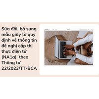 Quy định về thông tin đề nghị cấp thị thực điện tử (NA1a) mới
