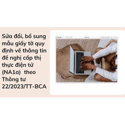Quy định về thông tin đề nghị cấp thị thực điện tử (NA1a) mới