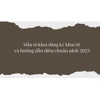 Mẫu Tờ khai đăng ký khai tử và hướng dẫn điền chuẩn nhất