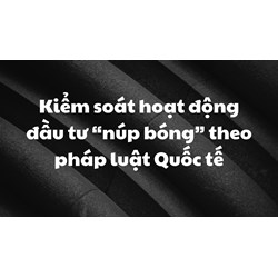 Kiểm soát hoạt động đầu tư “núp bóng” theo pháp luật Quốc tế