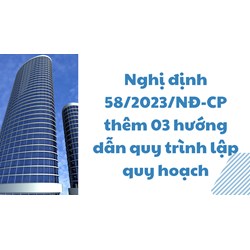 Thêm 03 hướng dẫn quy trình lập quy hoạch theo Nghị định 58/2023/NĐ-CP