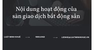 Nội dung hoạt động của sàn giao dịch bất động sản