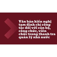 Văn bản kiến nghị tạm đình chỉ công tác đối với cán bộ, công chức, viên chức trong thanh tra quản lý nhà nước