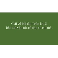 Giải Vở bài tập Toán lớp 5 bài 130 Vận tốc có đáp án chi tiết