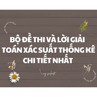 Bộ đề thi và lời giải xác suất thống kê chi tiết nhất