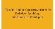 Hồ sơ bổ nhiệm công chức, viên chức lãnh đạo cấp phòng của Thanh tra Chính phủ gồm những thành phần nào?