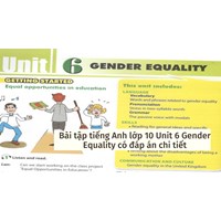 Bài tập tiếng Anh lớp 10 Unit 6 Gender Equality có đáp án chi tiết