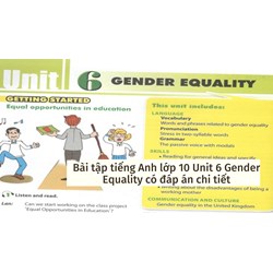 Bài tập tiếng Anh lớp 10 Unit 6 Gender Equality có đáp án chi tiết