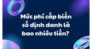 Mức phí cấp biển số định danh là bao nhiêu tiền?