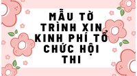 Mẫu tờ trình xin kinh phí tổ chức hội thi chi tiết nhất