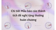 Mẫu báo cáo thành tích đề nghị tặng thưởng huân chương chi tiết