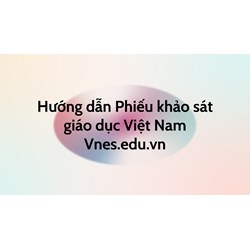 Hướng dẫn Phiếu khảo sát giáo dục Việt Nam Vnes.edu.vn