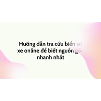 Hướng dẫn tra cứu biển số xe online để biết nguồn gốc nhanh nhất