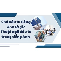 Chủ đầu tư tiếng Anh là gì? Thuật ngữ đầu tư trong tiếng Anh