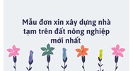 Mẫu đơn xin xây dựng nhà tạm trên đất nông nghiệp mới nhất