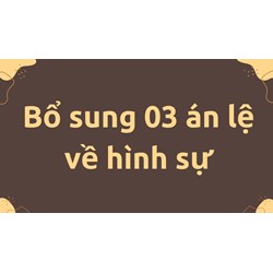 Bổ sung 03 án lệ về hình sự